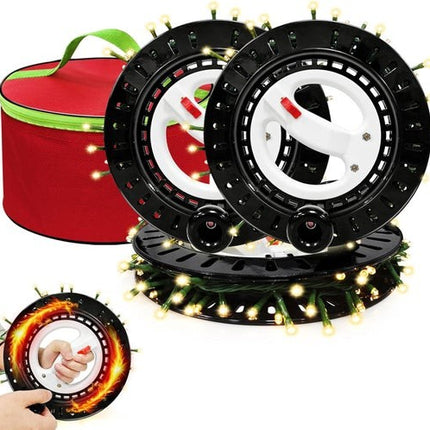 3 Pack Christmas Lights Storage Rolls with Bag