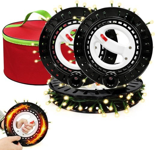 3 Pack Christmas Lights Storage Rolls with Bag