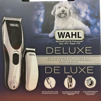Wahl Deluxe Rechargeable Pet Clipper Kit USED