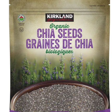 KS Organic Chia Seeds, 1.36 kg