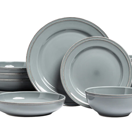 over&back Stoneware Dinnerware Set, 16-pieces