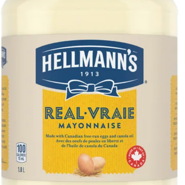Hellmann’s Real Mayonnaise, 1.8 L