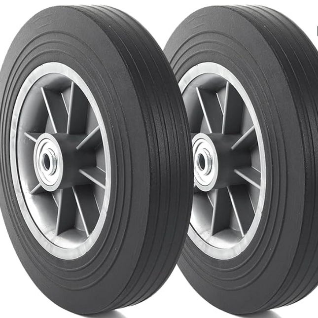 10'' x 2'' Flat Free Solid Rubber Tire