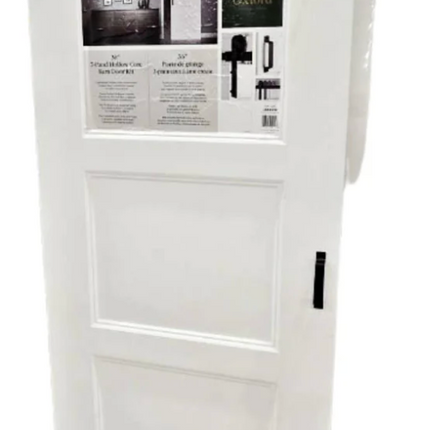 Oxford Barn Door kit 36"x 84" White MISSING 1 BENT STRAP