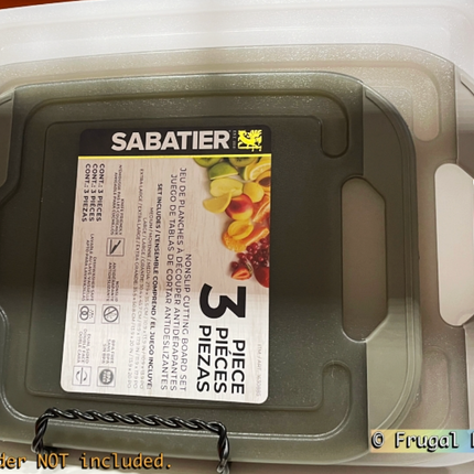 Sabatier Poly Cutting Board 3 Piece Set Grey
