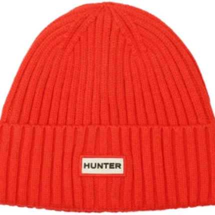 HUNTER Ribbed Cuff Beanie/Pom Pom Hat