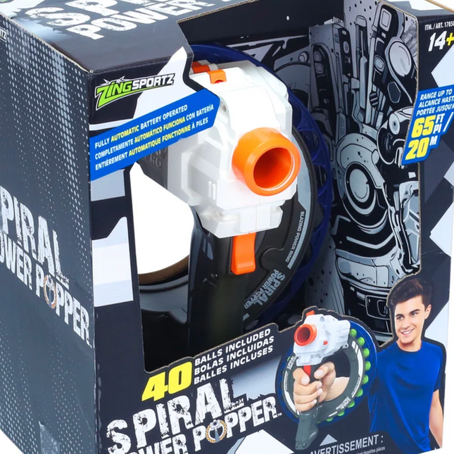 Blue Spiral Power Popper 2x  with 40+ Balls  1 Charger