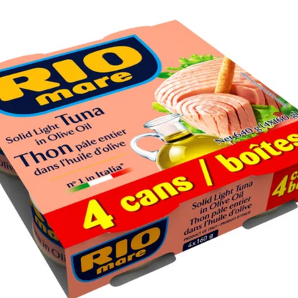 Rio Mare Solid Light Tuna in Olive Oil, 4-3 × 160 g
