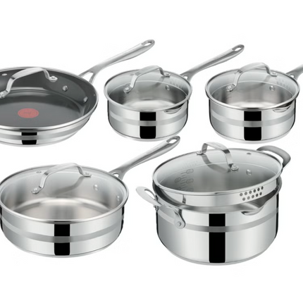 Jamie Oliver by Tefal Stainless Steel Cookware Set, 10-pieces