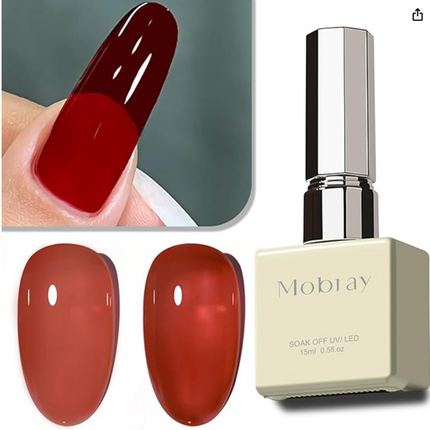 Mobray Gel Nail Polish, Wine Red 15ml