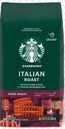 Starbucks Italian Dark Roast Flavored Ground Coffee 340g