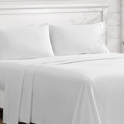 Jennifer Adams Home Eternal Collection 6-Piece QUEEN Microfiber Sheet Set. WHITE