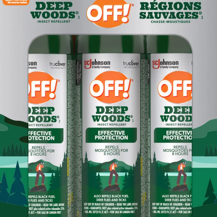 OFF! Deep Woods Insect, Mosquito and Tick Repellent, 3 x 255 g