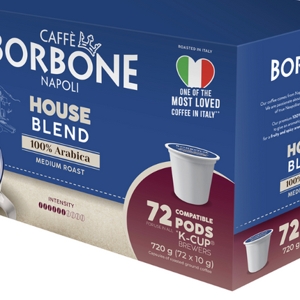 Caffe Borbone House Blend Coffee K-Cup Pods, 72 count