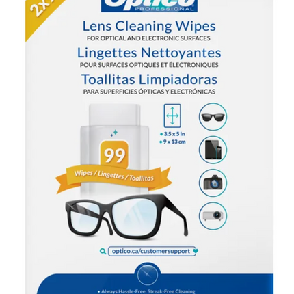 Optico Lens Cleaning Wipes 99 OPENED