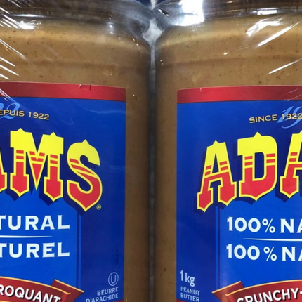 Adams 100% Natural Crunchy Peanut Butter 1 kg