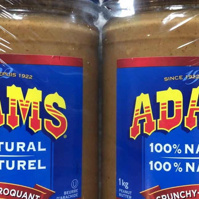 Adams 100% Natural Crunchy Peanut Butter 1 kg