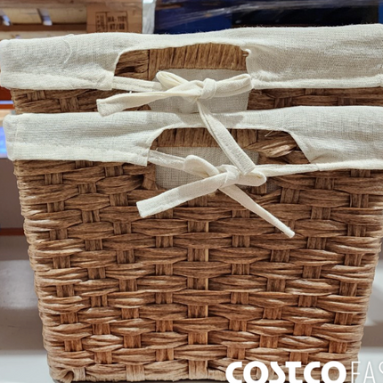 Baum Faux Wicker Baskets Pack Of Two