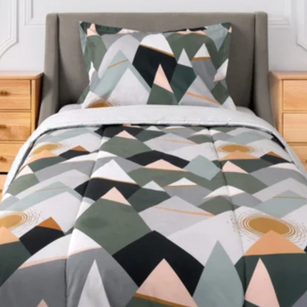 Home Retreat Twin Comforter and Sham Set