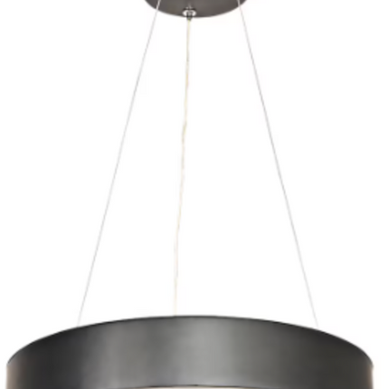 15West Integrated LED Circular Pendant Light Fixture in Matte Black Finish