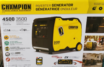 CHAMPION INVERTER GENERATOR 4500 WATTS USED