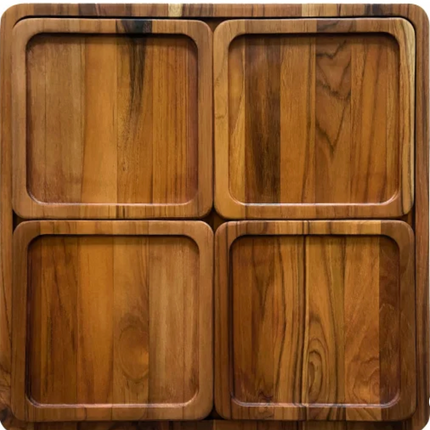 Teakhaus Serving Board Set 5-piece Used