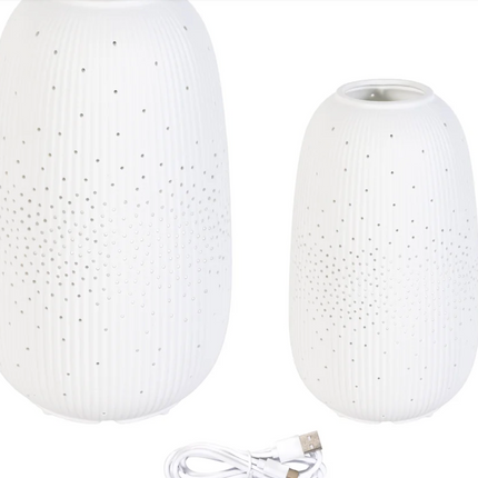 Evergreen LED Porcelain Lantern, 2-piece