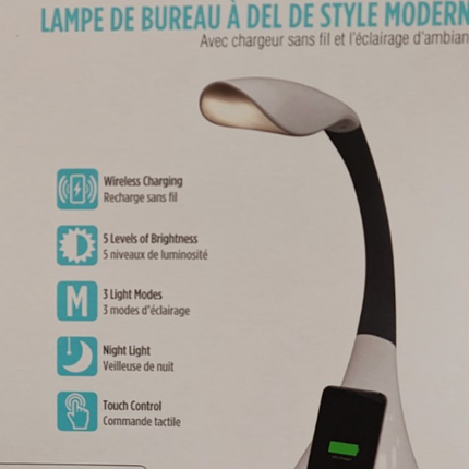 NTEK SWAN LED CHARGE DESK LAMP