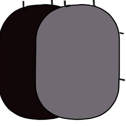 Photo Studio 150cm x 200cm (59" x 79") Collapsible Flex-Out Black/Grey Twist Backdrop