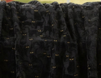 Halloween Embroidered Faux Fur Throw