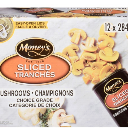 Money’s Sliced Mushrooms 9-12 x 284 mL