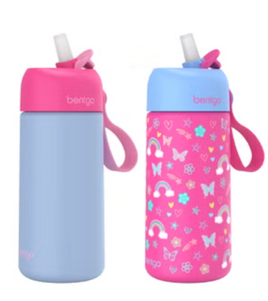 Bentgo Kids 14 oz. Water Bottle, 2-pack PINK