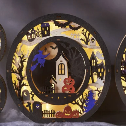 Halloween Wooden Light Up Letters