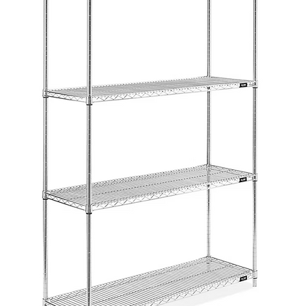 Chrome Wire Shelving Unit - 48 x 18 x 72"