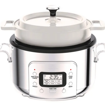 All-Clad 6-in-1 Digital Slow Cooker, Cast Iron Pot – 5 Qt