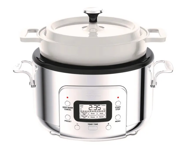 All-Clad 6-in-1 Digital Slow Cooker, Cast Iron Pot – 5 Qt