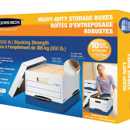 Fellowes Bankers Box 10-pack Storage Boxes