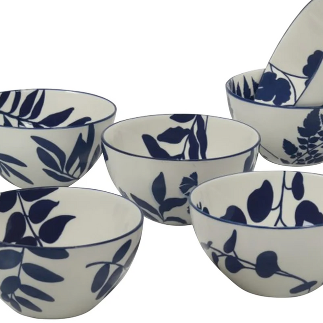 Arbor stoneware bowls, 6 pieces
