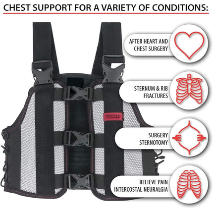 Ortonyx Sternum and Thorax Support Chest Brace S