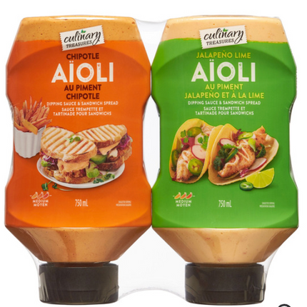 Culinary Treasures Jalapeno Lime Aioli & Chipotle Aioli