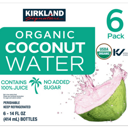 KS Organic Coconut Water 4-6 x 414mL