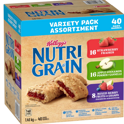 Kellogg's Nutri-Grain Variety Pack, 38 x 37 g