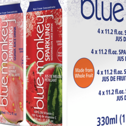 Blue Monkey Sparkling Juice 16 x 330 mL