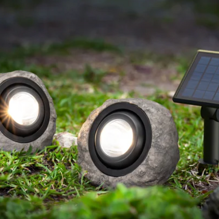 KODA Solar LED Rock Spotlights, 2-pack