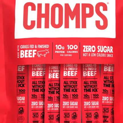 Chomps Original Beef Sticks, Mild, 9-12 Sticks