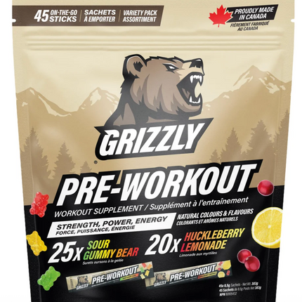 GRIZZLY Pre-workout Variety Pack 40-45 x 8.5 g
