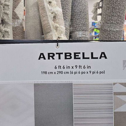 ARTBELLA RUG AREA RUG 6'6"x9'6" USED