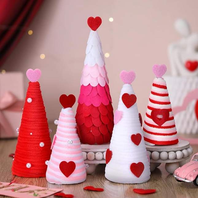 6 Pcs Valentine's Day Tree Table Decor