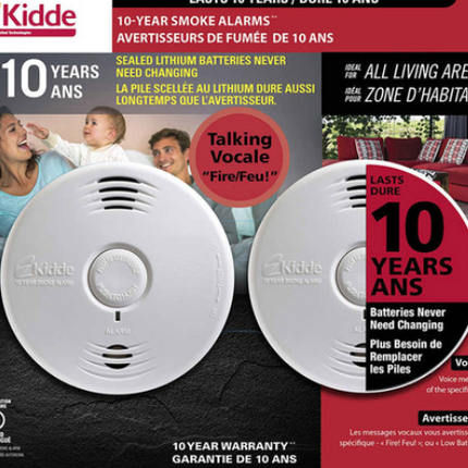 Kidde 10-Year Battery Worry-Free Talking Smoke Alarm (2-Pack)