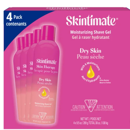 Skintimate Skin Therapy Shaving Gel, 4 x 269 g